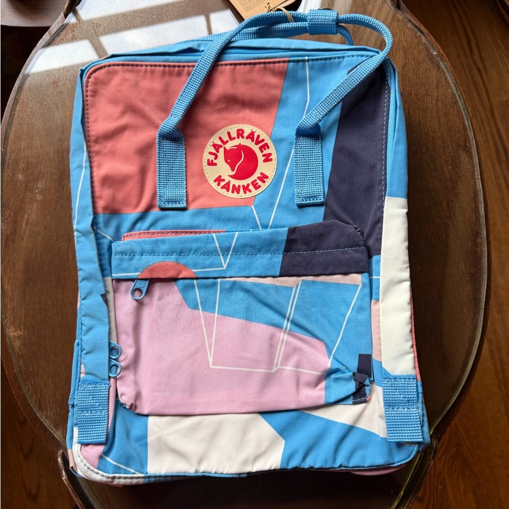 Fjallraven Kånken Abstract Blue and Pink Backpack